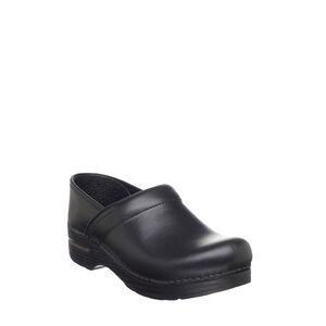Dansko Black Leather Slip On‎ Clog Mules